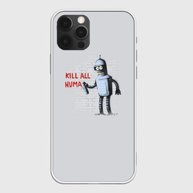 Чехол для iPhone 12 Pro с принтом Bender - Kill all human в Курске, силикон | область печати: задняя сторона чехла, без боковых панелей | bender | fry | futurama | planet express | бендер | гипножаба | зойдберг | лила | фрай | футурама