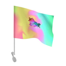 Флаг для автомобиля с принтом Кислотная Гипножаба в Курске, 100% полиэстер | Размер: 30*21 см | bender | fry | futurama | planet express | бендер | гипножаба | зойдберг | лила | фрай | футурама
