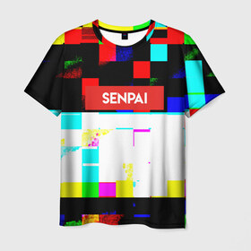 Мужская футболка 3D с принтом SENPAI в Курске, 100% полиэфир | прямой крой, круглый вырез горловины, длина до линии бедер | alien | anime | axegao | fight | game | manga | martial artist | senpai | аниме | арт | персонажи | япония