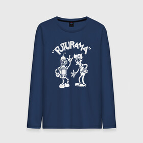Мужской лонгслив хлопок с принтом Futurama - Cartoon  в Курске, 100% хлопок |  | bender | fry | futurama | planet express | бендер | зойдберг | лила | фрай | футурама