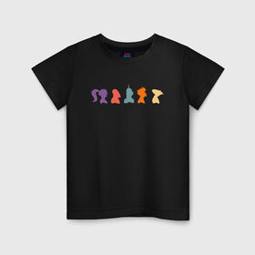 Детская футболка хлопок с принтом Futurama characters в Курске, 100% хлопок | круглый вырез горловины, полуприлегающий силуэт, длина до линии бедер | bender | fry | futurama | planet express | бендер | гипножаба | зойдберг | лила | фрай | футурама