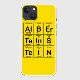 Чехол для iPhone 13 с принтом Альберт Эйнштейн в Курске,  |  | albert | chemistry | einstein | math | mendeleev | phisics | science | table | альберт | математика | менделеева | наука | таблица | физика | химия | эйнштейн