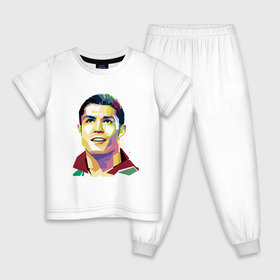 Детская пижама хлопок с принтом Ronaldo в Курске, 100% хлопок |  брюки и футболка прямого кроя, без карманов, на брюках мягкая резинка на поясе и по низу штанин
 | champion | cr7 | cristiano | game | goal | italy | juventus | madrid | real | ronaldo | spain | team | буффон | гол | дибала | золотой мяч | игрок | испания | италия | криштиану | мадрид | португалия | реал | роналду | спорт | тренер | футбол | 