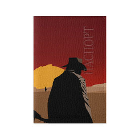Обложка для паспорта матовая кожа с принтом Red Dead Redemption 2 в Курске, натуральная матовая кожа | размер 19,3 х 13,7 см; прозрачные пластиковые крепления | dead | gamer | john | marston | rdr | red | redemption | rockstar | shooter | western | вестерн | джон | марстон | шутер