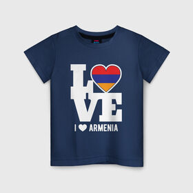 Детская футболка хлопок с принтом Love Armenia в Курске, 100% хлопок | круглый вырез горловины, полуприлегающий силуэт, длина до линии бедер | Тематика изображения на принте: 