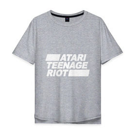 Мужская футболка хлопок Oversize с принтом Atari Teenage Riot (White) в Курске, 100% хлопок | свободный крой, круглый ворот, “спинка” длиннее передней части | Тематика изображения на принте: atari | atr | digital | hardcore | music | punk | rave | riot | rock | teenage | музыка | панк | рок