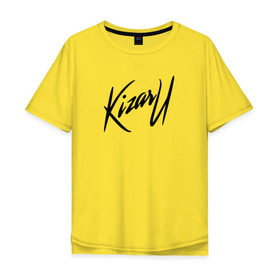 Мужская футболка хлопок Oversize с принтом KIZARU в Курске, 100% хлопок | свободный крой, круглый ворот, “спинка” длиннее передней части | kizaru | logo | rap | лого | реп | репер
