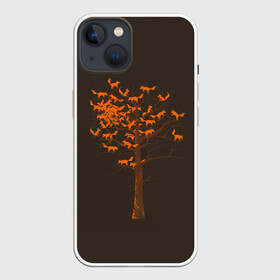 Чехол для iPhone 13 с принтом Дерево Лисиц в Курске,  |  | cute | fox | foxes | ginger | tail | tree | trees | дерево | деревья | забавная | лис | лиса | лисица | лисицы | лисичка | лисички | лисы | милая | рыжая | рыжие | смешная | фыр | хвост | хвосты