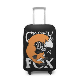 Чехол для чемодана 3D с принтом Crazy Like a Fox в Курске, 86% полиэфир, 14% спандекс | двустороннее нанесение принта, прорези для ручек и колес | crazy | cute | fox | foxes | ginger | like | tail | безумие | безумная | забавная | лис | лиса | лисица | лисицы | лисичка | лисички | лисы | милая | рыжая | рыжие | смешная | фыр | хвост | хвосты