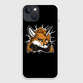 Чехол для iPhone 13 с принтом Лис Уверен в Себе в Курске,  |  | cute | fox | foxes | ginger | tail | забавная | лис | лиса | лисица | лисицы | лисичка | лисички | лисы | милая | рыжая | рыжие | смешная | фыр | хвост | хвосты