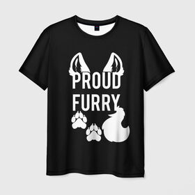 Мужская футболка 3D с принтом Proud Furry в Курске, 100% полиэфир | прямой крой, круглый вырез горловины, длина до линии бедер | cute | fox | foxes | furry | ginger | proud | tail | гордость | забавная | лис | лиса | лисица | лисицы | лисичка | лисички | лисы | милая | рыжая | рыжие | смешная | фыр | хвост | хвосты