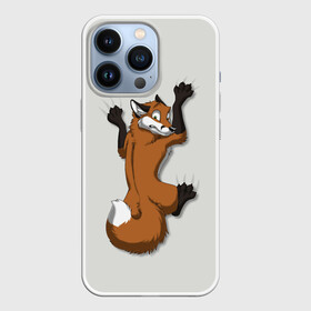 Чехол для iPhone 13 Pro с принтом Лис Вцепился в Курске,  |  | cute | fox | foxes | ginger | tail | вцепился | забавная | капаркается | лис | лиса | лисица | лисицы | лисичка | лисички | лисы | милая | рыжая | рыжие | смешная | фыр | хвост | хвосты