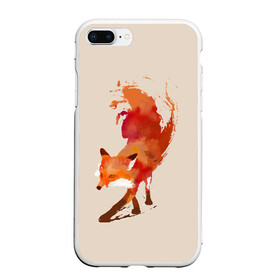 Чехол для iPhone 7Plus/8 Plus матовый с принтом Paint Fox в Курске, Силикон | Область печати: задняя сторона чехла, без боковых панелей | cute | fox | foxes | ginger | paint | tail | забавная | краска | лис | лиса | лисица | лисицы | лисичка | лисички | лисы | милая | рыжая | рыжие | смешная | фыр | хвост | хвосты