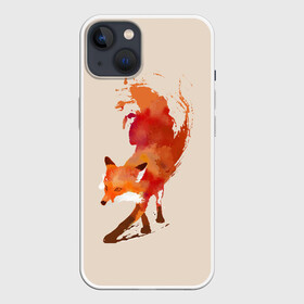 Чехол для iPhone 13 с принтом Paint Fox в Курске,  |  | cute | fox | foxes | ginger | paint | tail | забавная | краска | лис | лиса | лисица | лисицы | лисичка | лисички | лисы | милая | рыжая | рыжие | смешная | фыр | хвост | хвосты