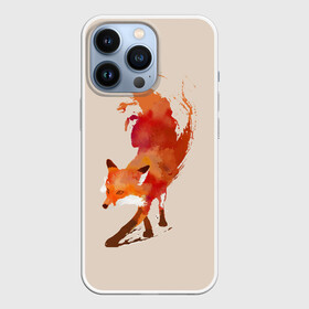 Чехол для iPhone 13 Pro с принтом Paint Fox в Курске,  |  | cute | fox | foxes | ginger | paint | tail | забавная | краска | лис | лиса | лисица | лисицы | лисичка | лисички | лисы | милая | рыжая | рыжие | смешная | фыр | хвост | хвосты