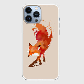 Чехол для iPhone 13 Pro Max с принтом Paint Fox в Курске,  |  | Тематика изображения на принте: cute | fox | foxes | ginger | paint | tail | забавная | краска | лис | лиса | лисица | лисицы | лисичка | лисички | лисы | милая | рыжая | рыжие | смешная | фыр | хвост | хвосты