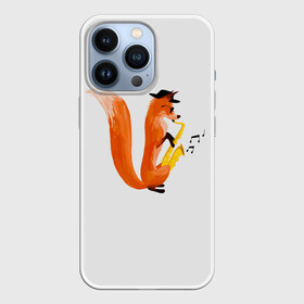 Чехол для iPhone 13 Pro с принтом Джаз Лис в Курске,  |  | cute | fox | foxes | ginger | jazz | tail | trumpet | джаз | джазмен | забавная | лис | лиса | лисица | лисицы | лисичка | лисички | лисы | милая | рыжая | рыжие | саксофон | смешная | труба | фыр | хвост | хвосты