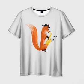 Мужская футболка 3D с принтом Джаз Лис в Курске, 100% полиэфир | прямой крой, круглый вырез горловины, длина до линии бедер | Тематика изображения на принте: cute | fox | foxes | ginger | jazz | tail | trumpet | джаз | джазмен | забавная | лис | лиса | лисица | лисицы | лисичка | лисички | лисы | милая | рыжая | рыжие | саксофон | смешная | труба | фыр | хвост | хвосты