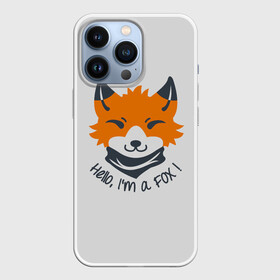 Чехол для iPhone 13 Pro с принтом Hello Fox в Курске,  |  | Тематика изображения на принте: cute | fox | foxes | ginger | hello | tail | забавная | лис | лиса | лисица | лисицы | лисичка | лисички | лисы | милая | привет | рыжая | рыжие | смешная | фыр | хвост | хвосты