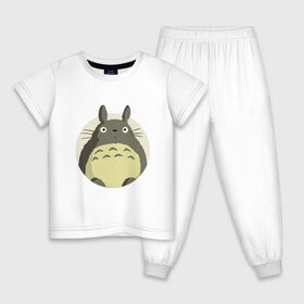 Детская пижама хлопок с принтом Totoro в Курске, 100% хлопок |  брюки и футболка прямого кроя, без карманов, на брюках мягкая резинка на поясе и по низу штанин
 | Тематика изображения на принте: forest | friend | ghibli | japan | keeper | nature | neigbor | neighbour | totoro | анимация | аниме | гибли | дерево | друг | животные | лес | любовь | милый | мир | миядзаки | мульт | мультфильм | природа | сосед | тоторо | хранитель