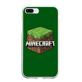 Чехол для iPhone 7Plus/8 Plus матовый с принтом Minecraft в Курске, Силикон | Область печати: задняя сторона чехла, без боковых панелей | craft | creeper | enderman | mine | minecraft | miner | online | skeleton | sword | tnt | world | zombie | динамит | зомби | игра | игры | кирка | крипер | майнер | майнкрафт | меч | мир | онлайн | скелетон