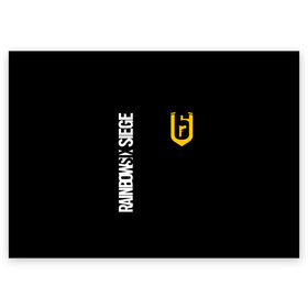 Поздравительная открытка с принтом RAINBOW SIX SIEGE в Курске, 100% бумага | плотность бумаги 280 г/м2, матовая, на обратной стороне линовка и место для марки
 | Тематика изображения на принте: 6 | cybersport | esport | logo | pro league | rainbow | rainbow six siege | six | team | киберспорт | лого | радуга осада