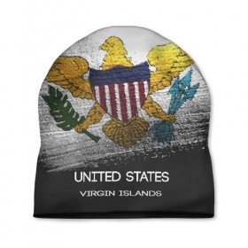 Шапка 3D с принтом Виргинские Острова в Курске, 100% полиэстер | универсальный размер, печать по всей поверхности изделия | Тематика изображения на принте: urban | usa | виргинские острова | город | мир | путешествие | символика | страны | флаг