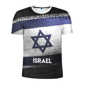 Мужская футболка 3D спортивная с принтом Israel(Израиль) в Курске, 100% полиэстер с улучшенными характеристиками | приталенный силуэт, круглая горловина, широкие плечи, сужается к линии бедра | Тематика изображения на принте: israel | urban | город | израиль | мир | путешествие | символика | страны | флаг
