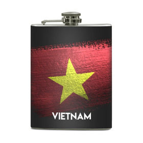 Фляга с принтом VIETNAM(Вьетнам) в Курске, металлический корпус | емкость 0,22 л, размер 125 х 94 мм. Виниловая наклейка запечатывается полностью | urban | vietnam | город | мир | путешествие | символика | страны | флаг