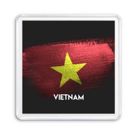 Магнит 55*55 с принтом VIETNAM(Вьетнам) в Курске, Пластик | Размер: 65*65 мм; Размер печати: 55*55 мм | urban | vietnam | город | мир | путешествие | символика | страны | флаг