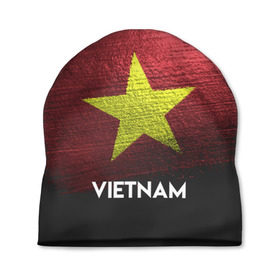 Шапка 3D с принтом VIETNAM(Вьетнам) в Курске, 100% полиэстер | универсальный размер, печать по всей поверхности изделия | urban | vietnam | город | мир | путешествие | символика | страны | флаг