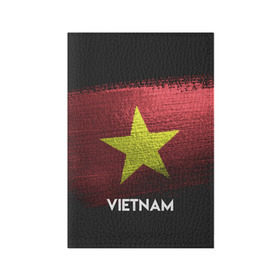 Обложка для паспорта матовая кожа с принтом VIETNAM(Вьетнам) в Курске, натуральная матовая кожа | размер 19,3 х 13,7 см; прозрачные пластиковые крепления | urban | vietnam | город | мир | путешествие | символика | страны | флаг
