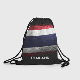 Рюкзак-мешок 3D с принтом Тайланд(Thailand) в Курске, 100% полиэстер | плотность ткани — 200 г/м2, размер — 35 х 45 см; лямки — толстые шнурки, застежка на шнуровке, без карманов и подкладки | Тематика изображения на принте: thailand | urban | город | мир | путешествие | символика | страны | таиланд | флаг