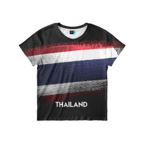 Детская футболка 3D с принтом Тайланд(Thailand) в Курске, 100% гипоаллергенный полиэфир | прямой крой, круглый вырез горловины, длина до линии бедер, чуть спущенное плечо, ткань немного тянется | thailand | urban | город | мир | путешествие | символика | страны | таиланд | флаг