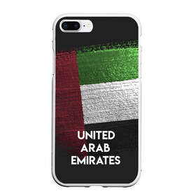 Чехол для iPhone 7Plus/8 Plus матовый с принтом Арабские Эмираты в Курске, Силикон | Область печати: задняя сторона чехла, без боковых панелей | Тематика изображения на принте: urban | город | мир | путешествие | символика | страны | флаг