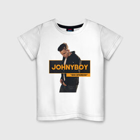 Детская футболка хлопок с принтом Johnyboy в Курске, 100% хлопок | круглый вырез горловины, полуприлегающий силуэт, длина до линии бедер | johnyboy | джонибой | джонни бой