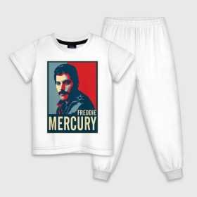 Детская пижама хлопок с принтом Freddie Mercury в Курске, 100% хлопок |  брюки и футболка прямого кроя, без карманов, на брюках мягкая резинка на поясе и по низу штанин
 | Тематика изображения на принте: freddie mercury | queen | фредди меркьюри
