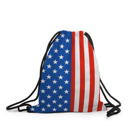 Рюкзак-мешок 3D с принтом Американский Флаг в Курске, 100% полиэстер | плотность ткани — 200 г/м2, размер — 35 х 45 см; лямки — толстые шнурки, застежка на шнуровке, без карманов и подкладки | Тематика изображения на принте: америка | вашингтон | звезды | патриот | сша | трамп | триколор