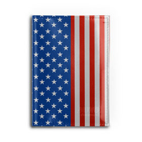 Обложка для автодокументов с принтом Американский Флаг в Курске, натуральная кожа |  размер 19,9*13 см; внутри 4 больших “конверта” для документов и один маленький отдел — туда идеально встанут права | америка | вашингтон | звезды | патриот | сша | трамп | триколор