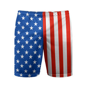 Мужские шорты 3D спортивные с принтом Американский Флаг в Курске,  |  | америка | вашингтон | звезды | патриот | сша | трамп | триколор