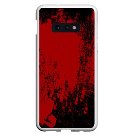 Чехол для Samsung S10E с принтом Red blood в Курске, Силикон | Область печати: задняя сторона чехла, без боковых панелей | Тематика изображения на принте: halloween | брызги красок | брызги крови | картина кровью | красные пятна | кровавая абстракция | кровавые пятна | кровь | пятна краски