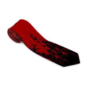 Галстук 3D с принтом Red blood в Курске, 100% полиэстер | Длина 148 см; Плотность 150-180 г/м2 | halloween | брызги красок | брызги крови | картина кровью | красные пятна | кровавая абстракция | кровавые пятна | кровь | пятна краски