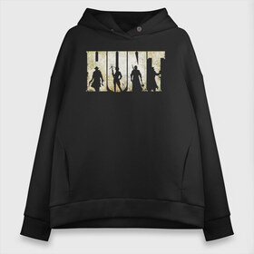 Женское худи Oversize хлопок с принтом Hunt Showdown Logo в Курске, френч-терри — 70% хлопок, 30% полиэстер. Мягкий теплый начес внутри —100% хлопок | боковые карманы, эластичные манжеты и нижняя кромка, капюшон на магнитной кнопке | horror | hunt horrors of the gilded age | hunt showdown | hunt showdown logo | hunt: showdown | охота | ужасы золотого века