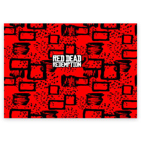 Поздравительная открытка с принтом red dead redemption 2 в Курске, 100% бумага | плотность бумаги 280 г/м2, матовая, на обратной стороне линовка и место для марки
 | game | red dead | red dead redemption 2 | redemption 2 | rockstar games | бандиты | дикий запад | игры | ковбои | оружие