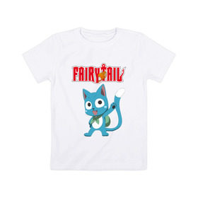 Детская футболка хлопок с принтом Fairy Tail в Курске, 100% хлопок | круглый вырез горловины, полуприлегающий силуэт, длина до линии бедер | 