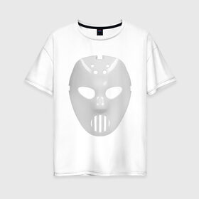Женская футболка хлопок Oversize с принтом Маска Angerfist в Курске, 100% хлопок | свободный крой, круглый ворот, спущенный рукав, длина до линии бедер
 | angerfist | gabba | gabber | hardcore | mask | music | rave | габбер | маска | музыка | рейв | рэйв