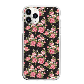 Чехол для iPhone 11 Pro матовый с принтом Брендовые Цветы в Курске, Силикон |  | Тематика изображения на принте: gucci | гучи | гуччи | розы | цветы | черный