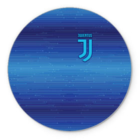 Коврик круглый с принтом Juventus new uniform в Курске, резина и полиэстер | круглая форма, изображение наносится на всю лицевую часть | club | football | juventus | белый | италия | клуб | форма | черный | ювентус