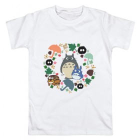 Мужская футболка хлопок с принтом Totoro в Курске, 100% хлопок | прямой крой, круглый вырез горловины, длина до линии бедер, слегка спущенное плечо. | forest | friend | ghibli | japan | keeper | nature | neigbor | neighbour | totoro | анимация | аниме | гибли | дерево | друг | животные | лес | любовь | милый | мир | миядзаки | мульт | мультфильм | природа | сосед | тоторо | хранитель