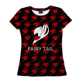 Женская футболка 3D с принтом Fairy Tail в Курске, 100% полиэфир ( синтетическое хлопкоподобное полотно) | прямой крой, круглый вырез горловины, длина до линии бедер | anime | fairy tail | аниме | сёнэн | хвост феи